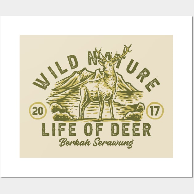 LIFE OF DEER Wall Art by BERKAH SERAWUNG